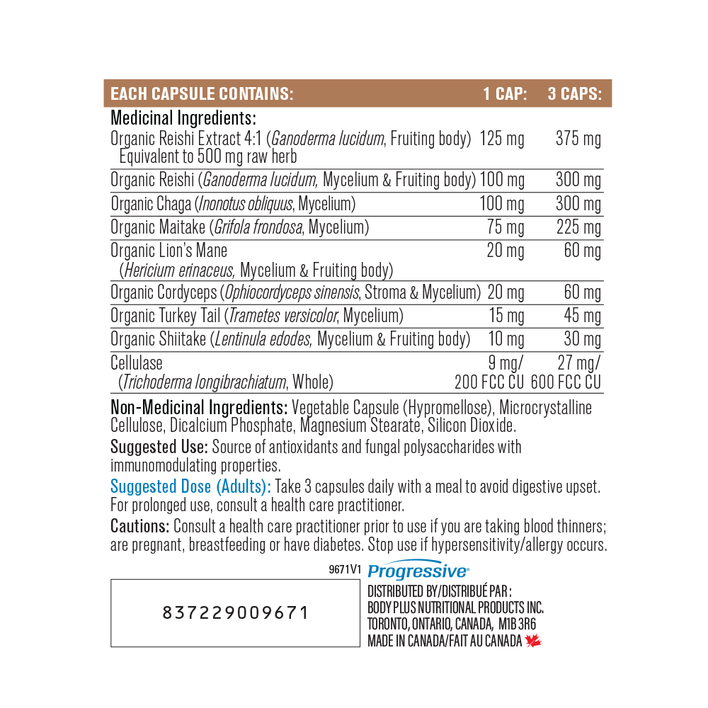 31001784 Progressive Mushroom Complex 90 Capsules PV9671_NFP