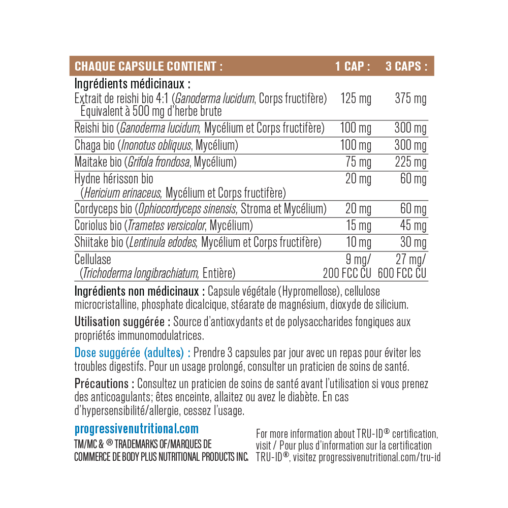 31001784 Progressive Mushroom Complex 90 Capsules PV9671_NFP2