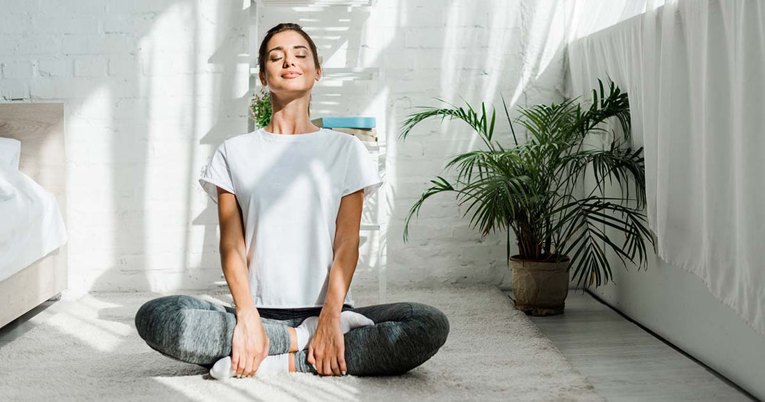 woman practicing yoga