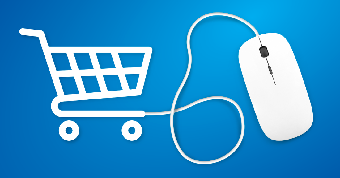 shopping cart intertwined with a mouse