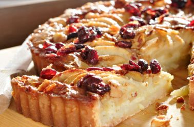 Gluten Free Apple Cake with Cranberries
