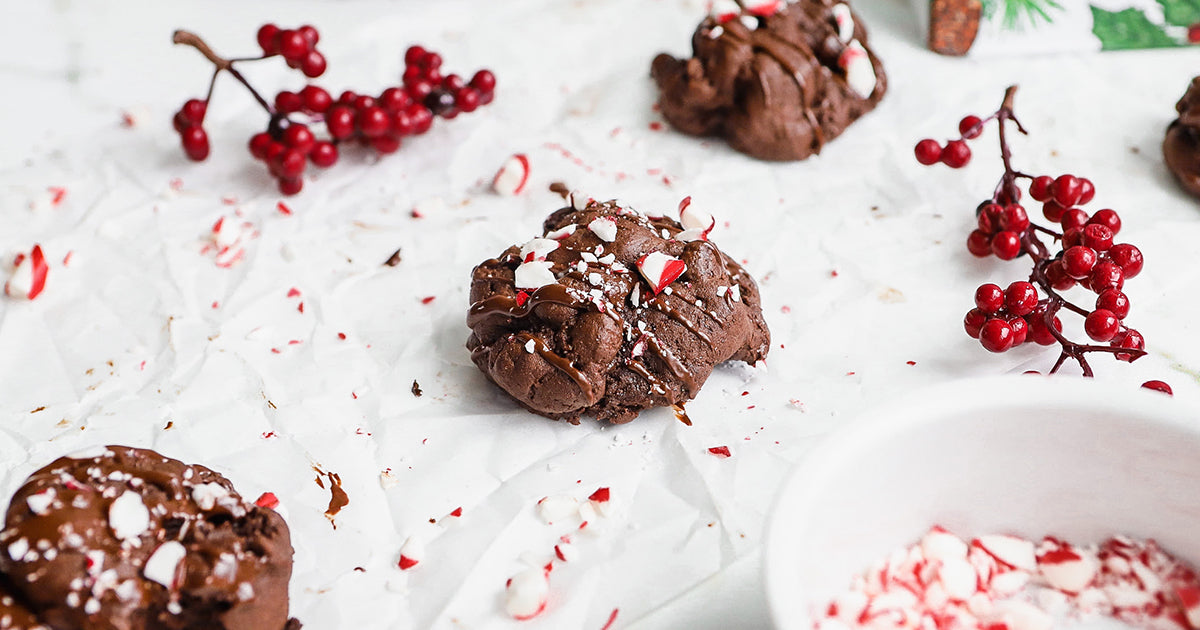Chocolate Protein Peppermint Cookies
