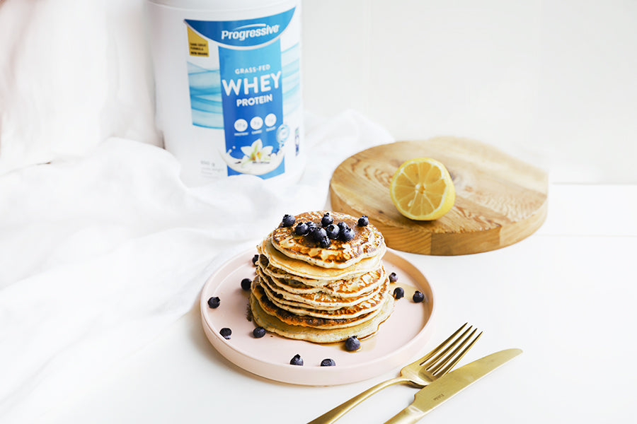 Lemon Poppyseed Protein Pancakes