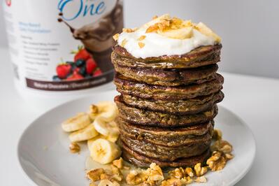 Chocolate Protein Pancakes