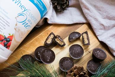 Salted Tahini Dark Chocolate Cups