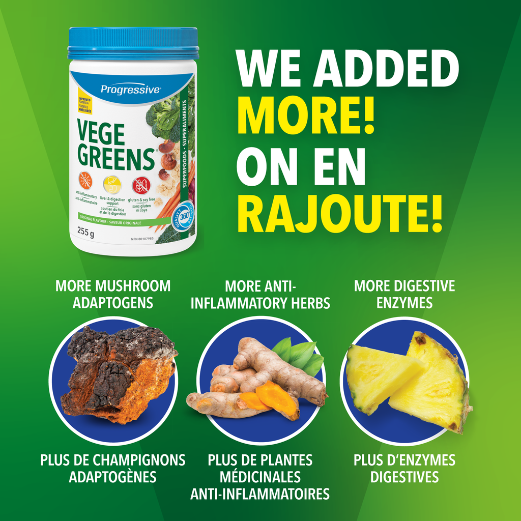 31001860 Progressive VegeGreens, Strawberry Banana, 265 g 1657-Vegegreens-Original-265g_Featured-Ingredients