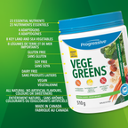31001861 Progressive VegeGreens, Strawberry Banana, 265 g 1664-Vegegreens-Original-510-g_Key-Benefits