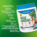 31001864 Progressive VegeGreens, Strawberry Banana, 265 g 1695-Vegegreens-Blueberry-Medley-530-g_Key-Benefits