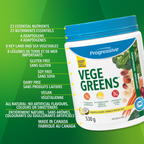 31001867 Progressive VegeGreens, Strawberry Banana, 265 g 1725-Vegegreens-PNC-530-g_Key-Benefits
