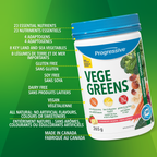 31001921 Progressive VegeGreens, Strawberry Banana, 265 g 1848 Vegegreens Strawberry Banana 265g_Key Benefits