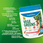 31001946 Progressive VegeGreens, Strawberry Banana, 265 g 1855 Vegegreens Strawberry Banana 530g_Key Benefits