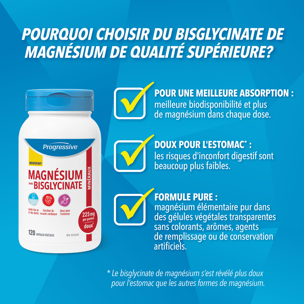 31002026 Progressive Magnesium with Bisglycinate 225 mg, 120 ct 240761 Progressive Mag Bis Amazon_9954_05_FRE