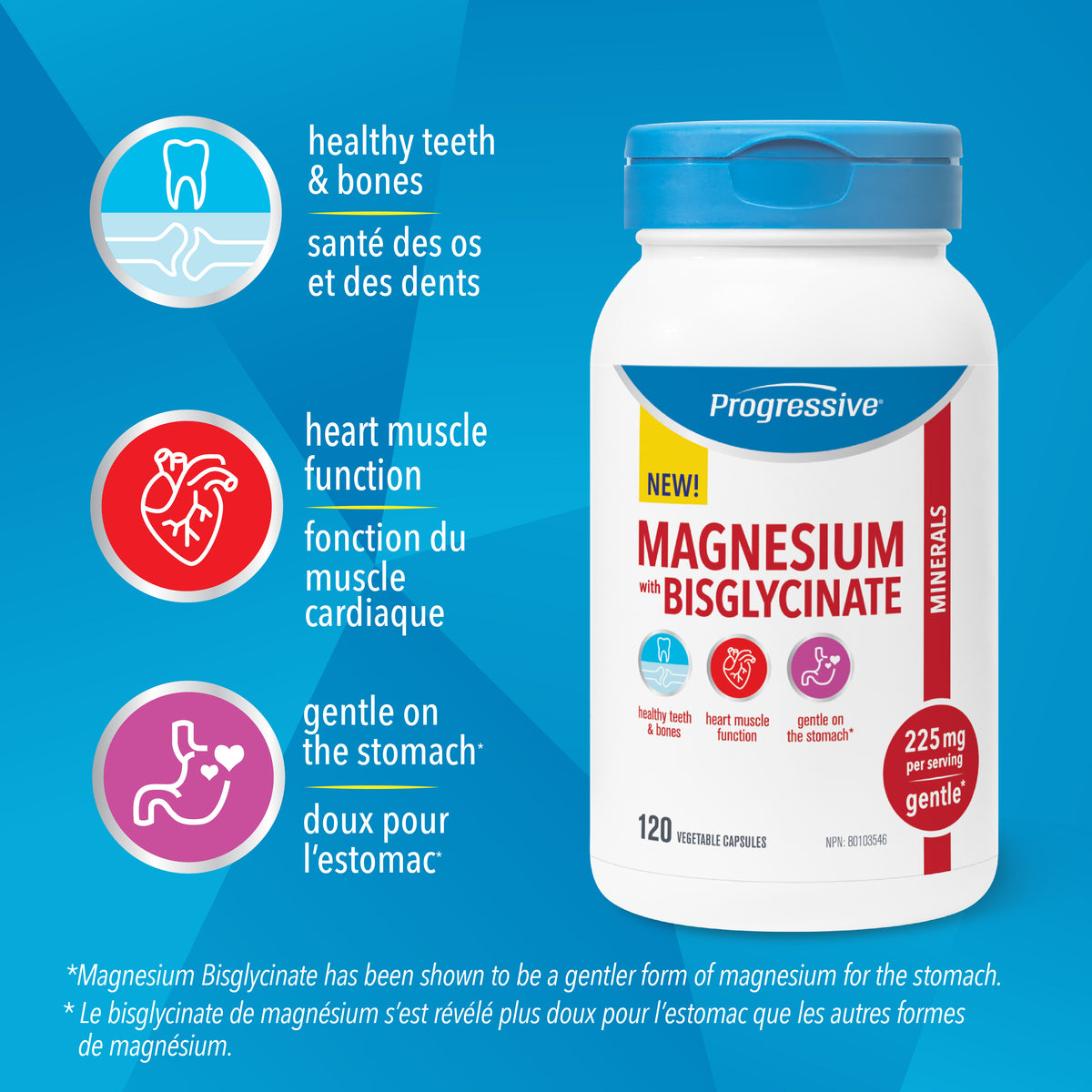 31002026 Progressive Magnesium with Bisglycinate 225 mg, 120 ct 240761 Progressive Mag Bis Amazon_9954_06