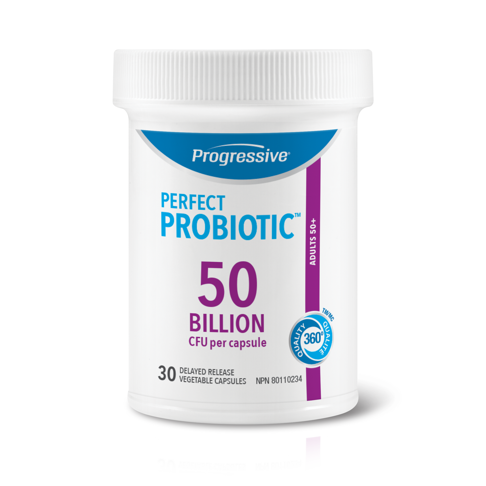 31001788 Progressive Perfect Probiotic Adults 50+ 50 Billion 30 Capsules 31001788_PRO_PerfectProbiotics_Adults50+_50B_729533_BTL_ALT
