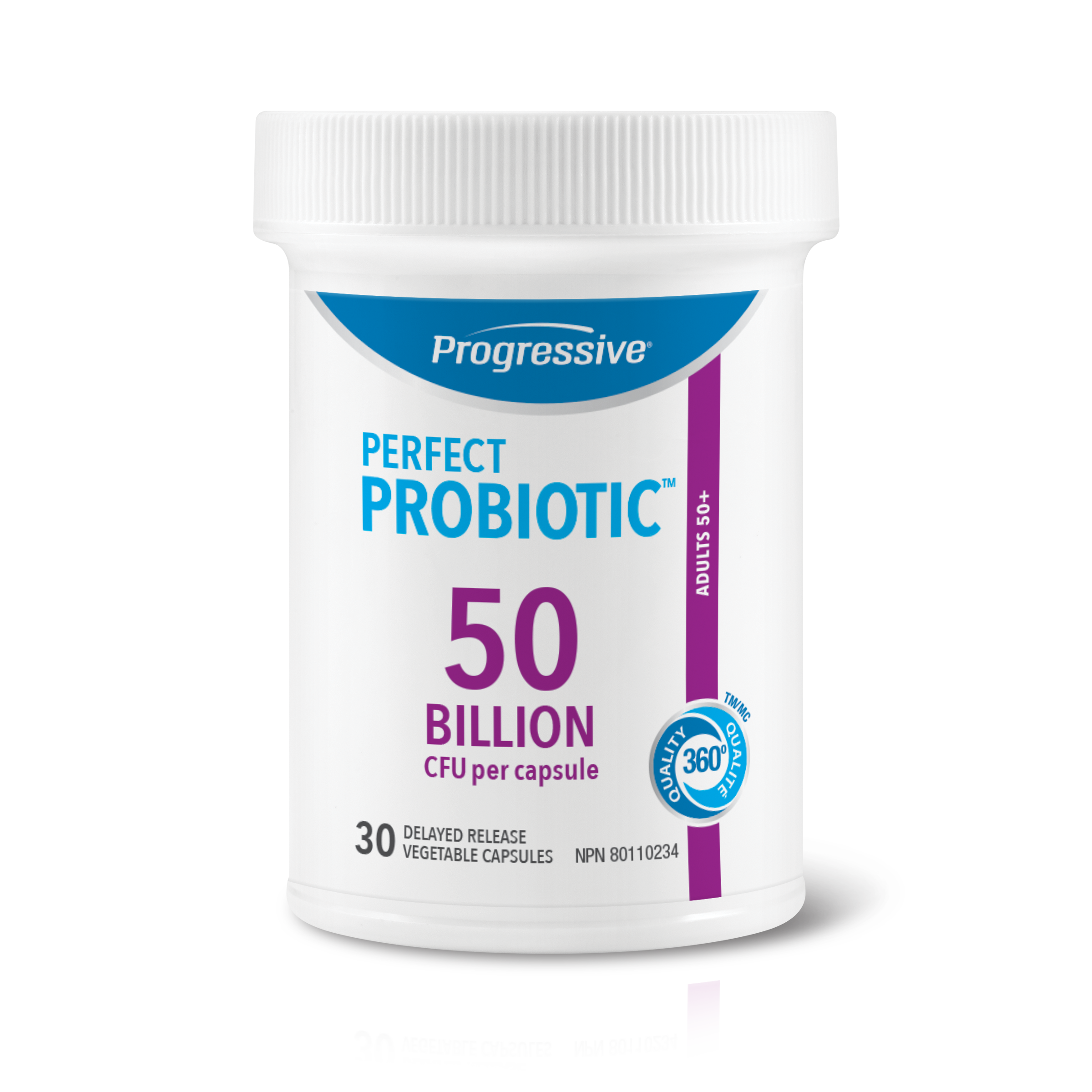 31001788 Progressive Perfect Probiotic Adults 50+ 50 Billion 30 Capsules 31001788_PRO_PerfectProbiotics_Adults50+_50B_729533_BTL_ALT