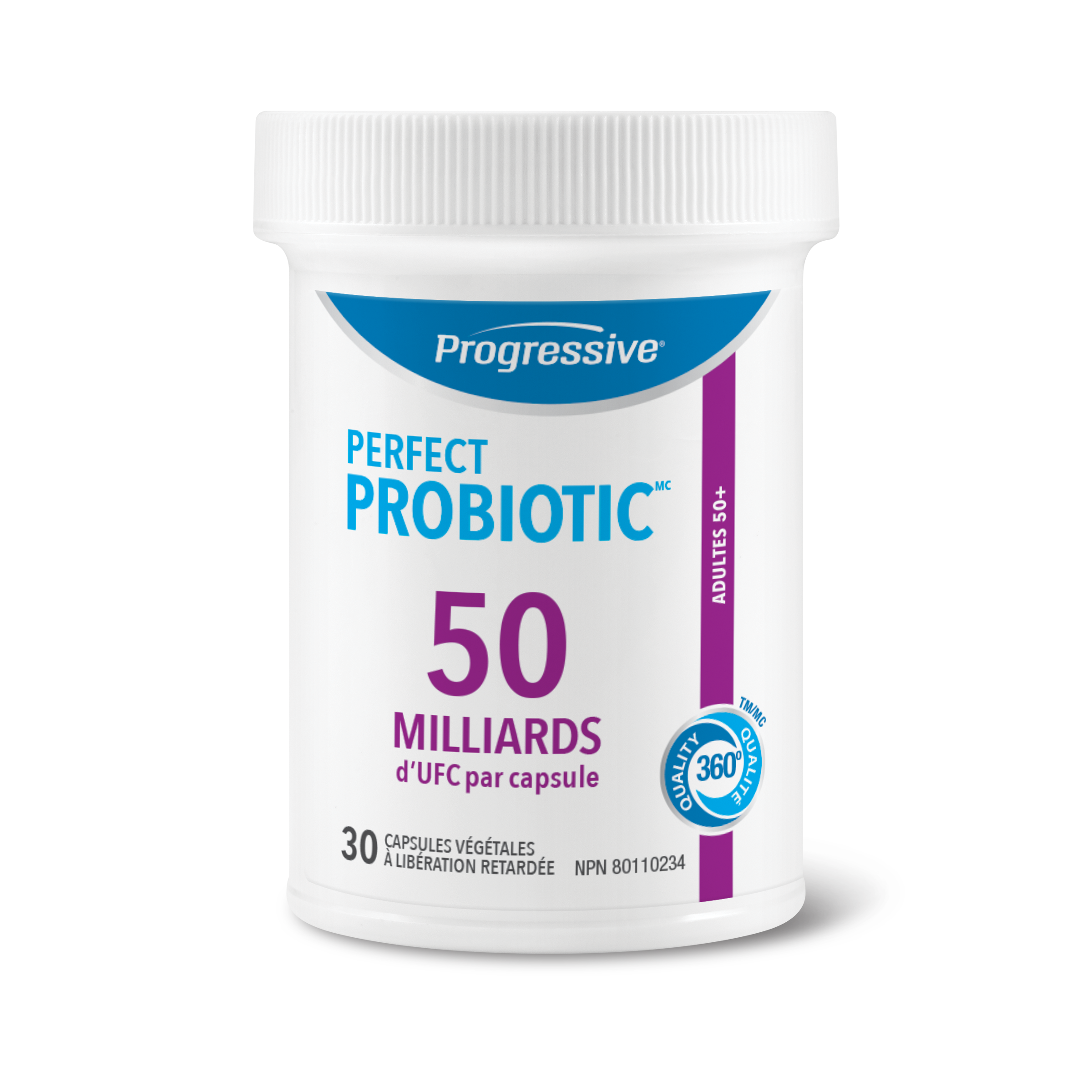 31001788 Progressive Perfect Probiotic Adults 50+ 50 Billion 30 Capsules 31001788_PRO_PerfectProbiotics_Adults50+_50B_729533_BTL_ALT2