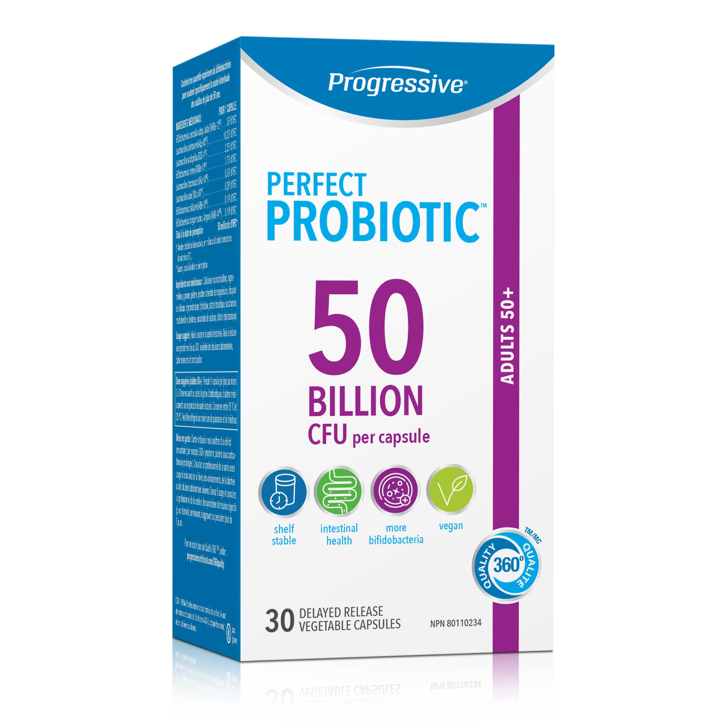 31001788 Progressive Perfect Probiotic Adults 50+ 50 Billion 30 Capsules 31001788_PRO_PerfectProbiotics_Adults50+_50B_729534_CTN_MAIN