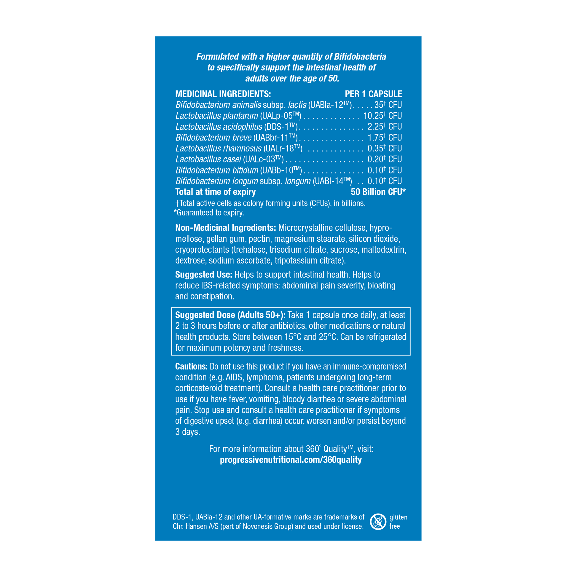 31001788 Progressive Perfect Probiotic Adults 50+ 50 Billion 30 Capsules 31001788_PRO_PerfectProbiotics_Adults50+_50B_729534_NFP