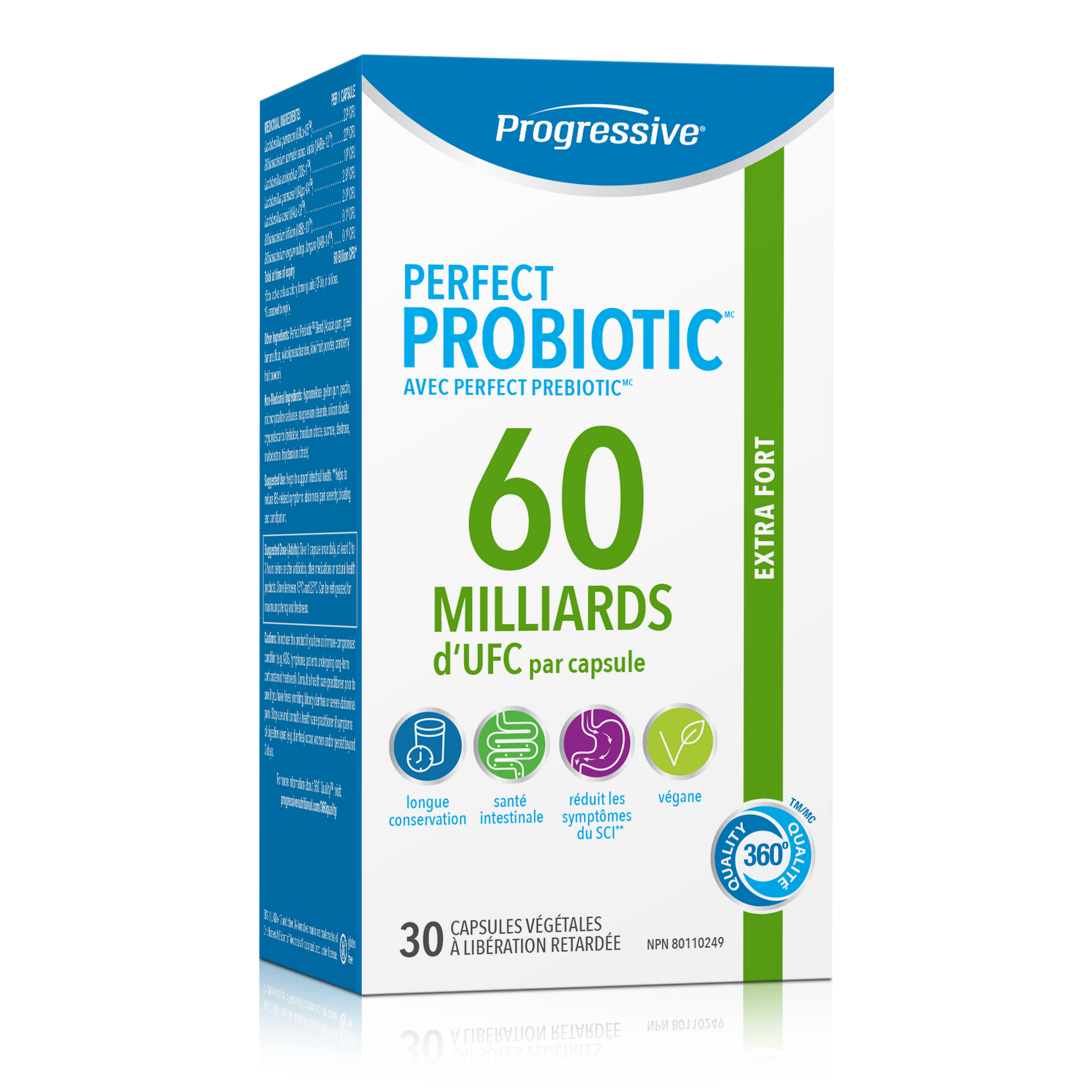 31001789 Progressive Perfect Probiotic 60 Billion Capsules 31001789_PRO_PerfectProbiotics_60B_30ct_729537_CTN_FR_MAIN2