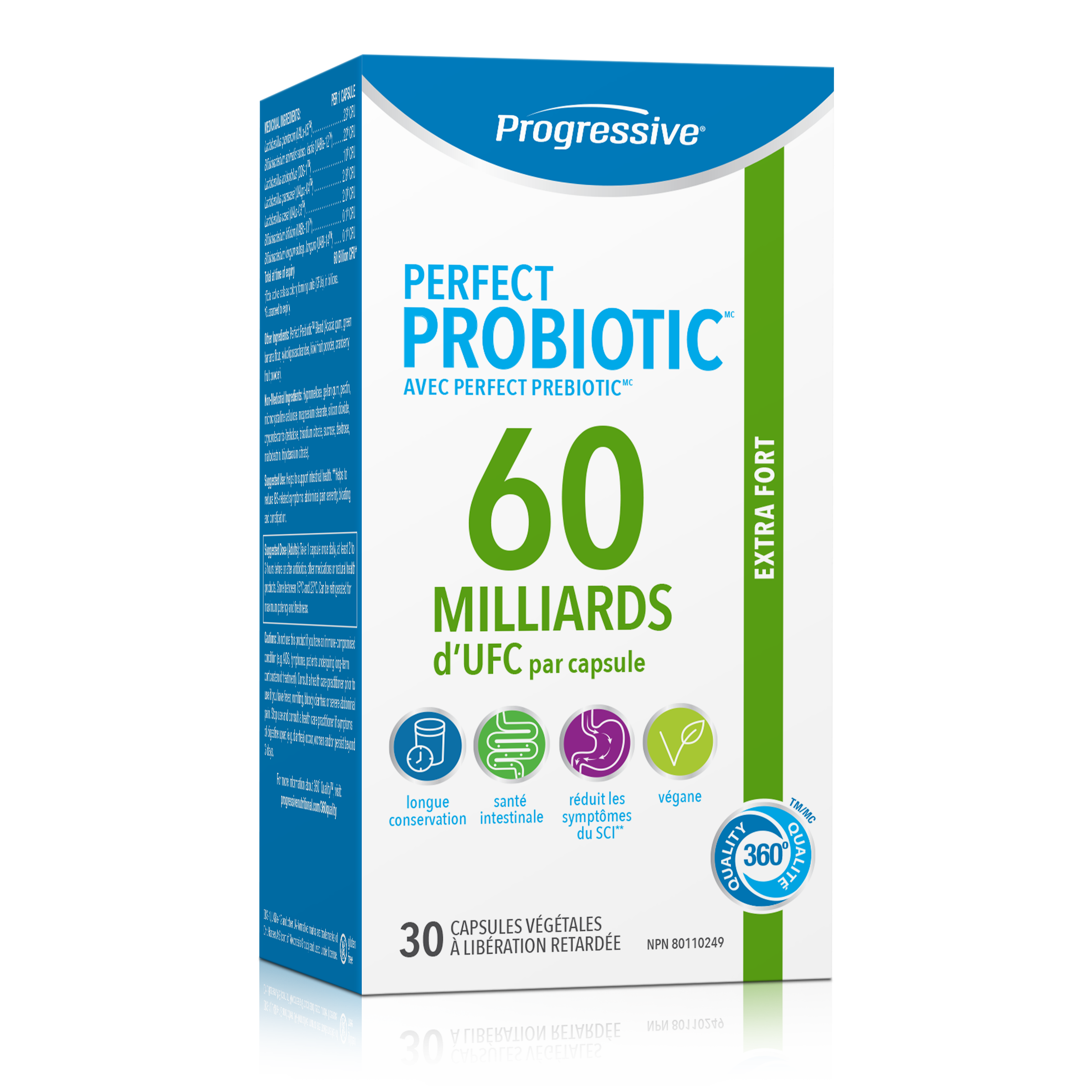 31001789 Progressive Perfect Probiotic 60 Billion Capsules 31001789_PRO_PerfectProbiotics_60B_30ct_729537_CTN_FR_MAIN2