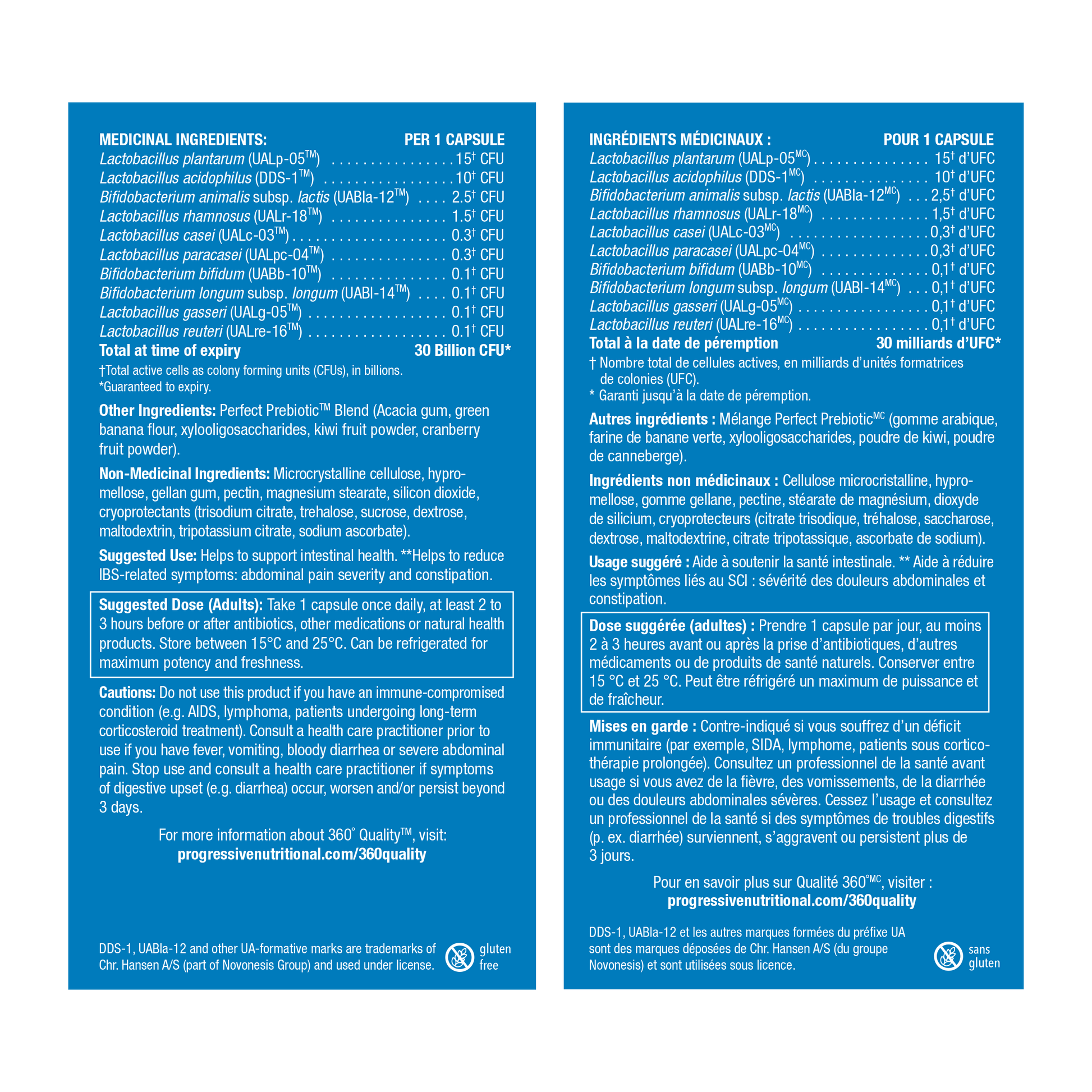 31001790 Progressive Perfect Probiotic 30 Billion Capsules 31001790_PRO_PerfectProbiotics_30B_30ct_729540_NFP
