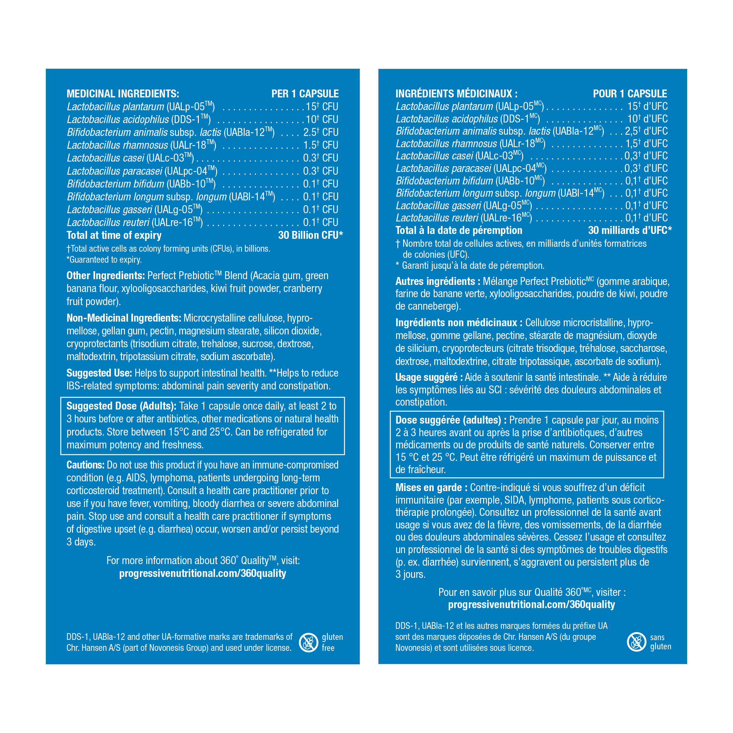 31001790 Progressive Perfect Probiotic 30 Billion Capsules 31001790_PRO_PerfectProbiotics_30B_30ct_729540_NFP
