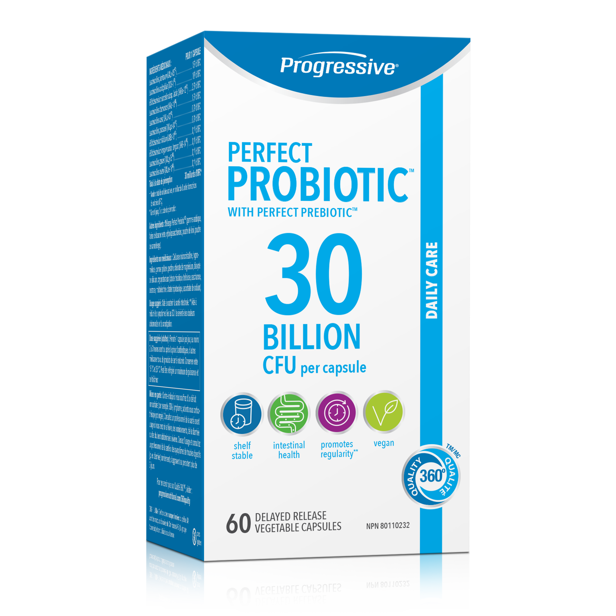 31001791 Progressive Perfect Probiotic 30 Billion Capsules 31001791_PRO_PerfectProbiotics_30B_60ct_729543_CTN_EN_MAIN