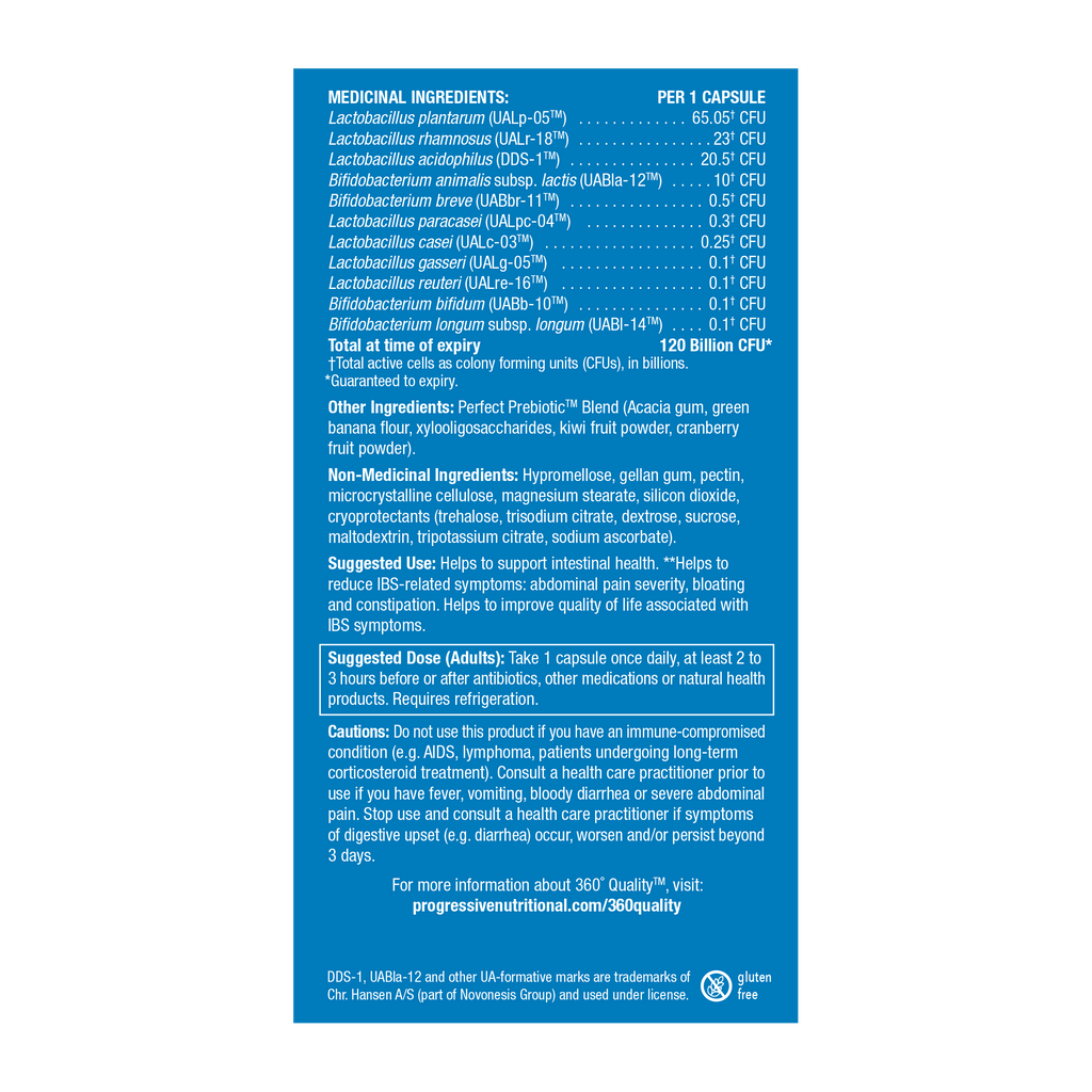 31001793 Progressive Perfect Probiotic 120 Billion 30 Capsules 31001793_PRO_PerfectProbiotics_120B_30ct_729549_EN_NFP