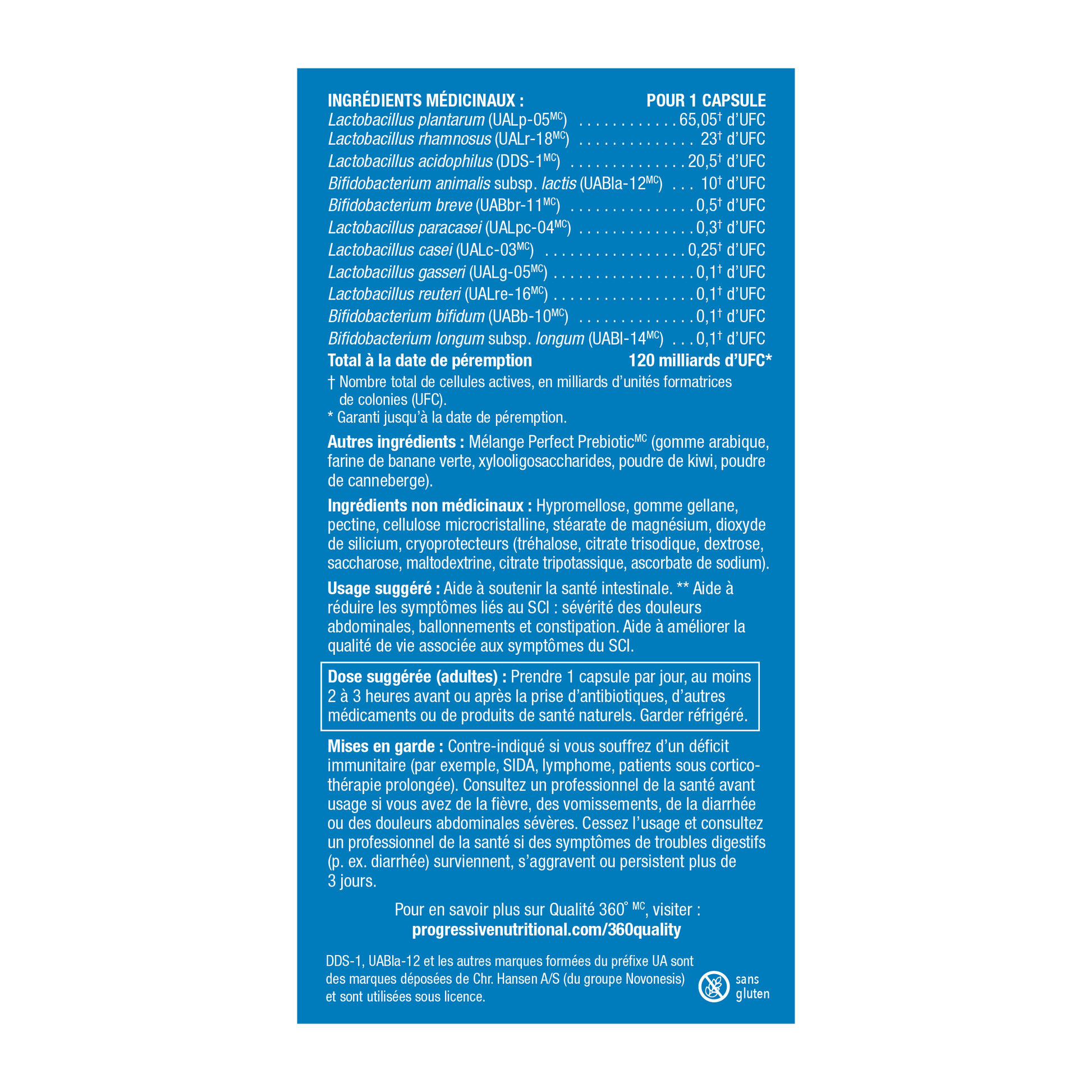 31001793 Progressive Perfect Probiotic 120 Billion 30 Capsules 31001793_PRO_PerfectProbiotics_120B_30ct_729549_FR_NFP2