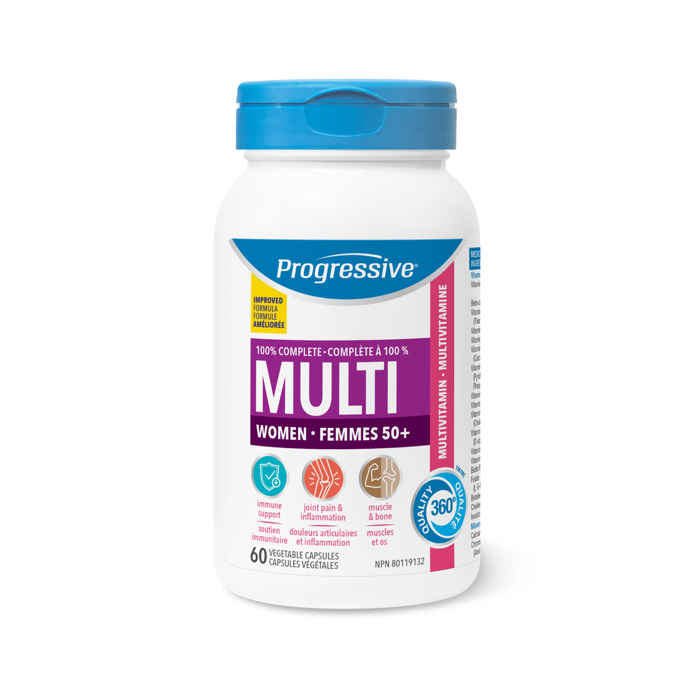 31001851 Progressive Multivitamin For Women 50+ Capsule 31001851_PRO_Multi_Women50+_60cap_300cc_BTL_BI_21004926_MAIN
