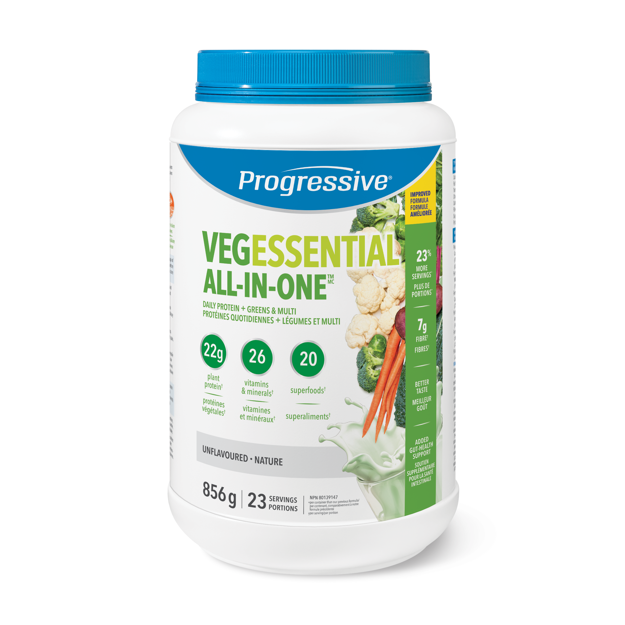 31002276 Progressive VegEssential All-in-One Protein Powder 31002276_PRO_VegEssential_Unflavoured_856g_21004691_BTL_MAIN