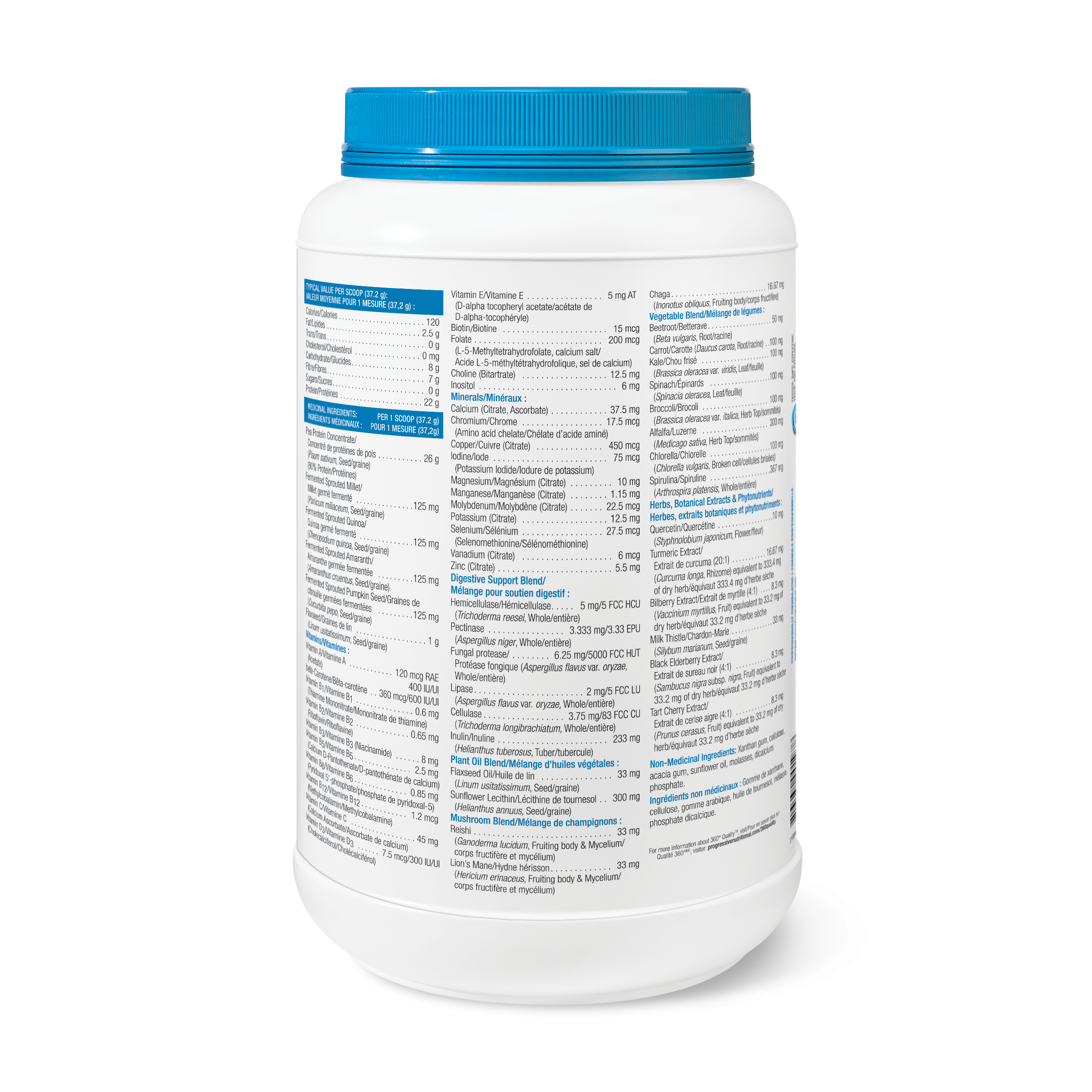 31002276 Progressive VegEssential All-in-One Protein Powder 31002276_PRO_VegEssential_Unflavoured_856g_21004691_BTL_NFP
