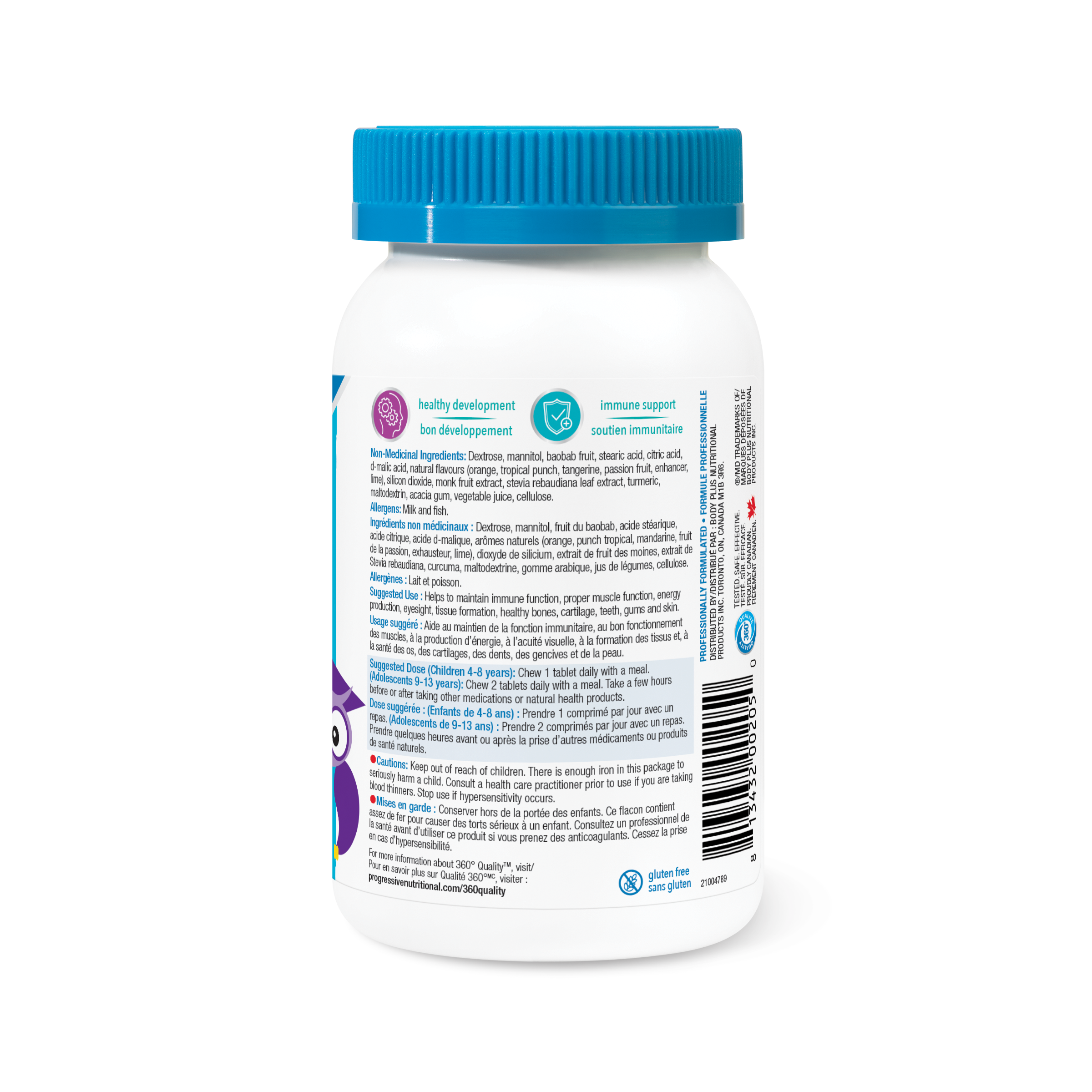 31002377 Progressive Kids Multivitamin Chewable Tablets 31002377_PRO_Kidsmulti_Chewable_Orange_60caps_21004789_BTL_DIR