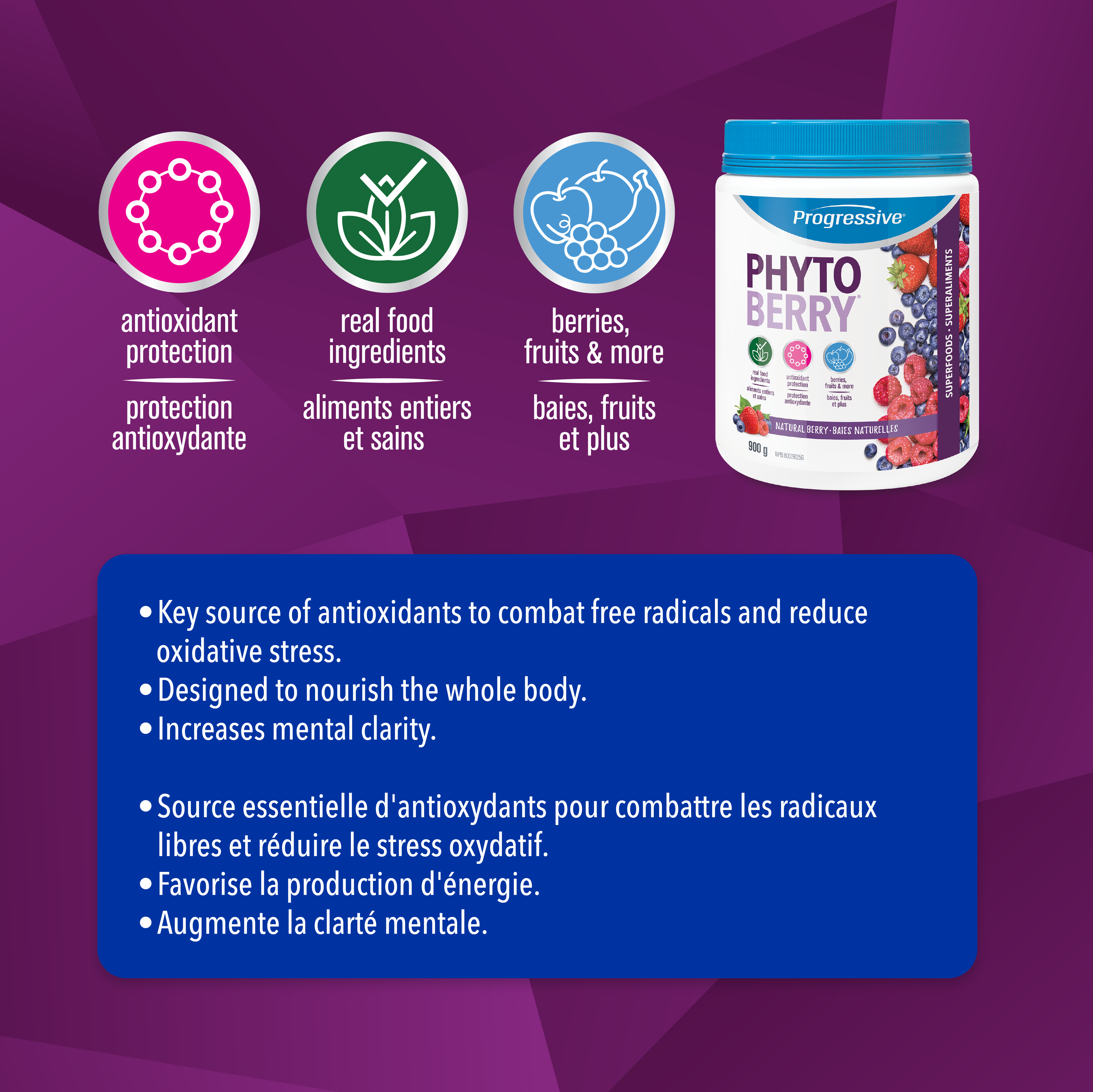 31001382 Progressive PhytoBerry Powder 3306 Phytoberry_900g_Claims
