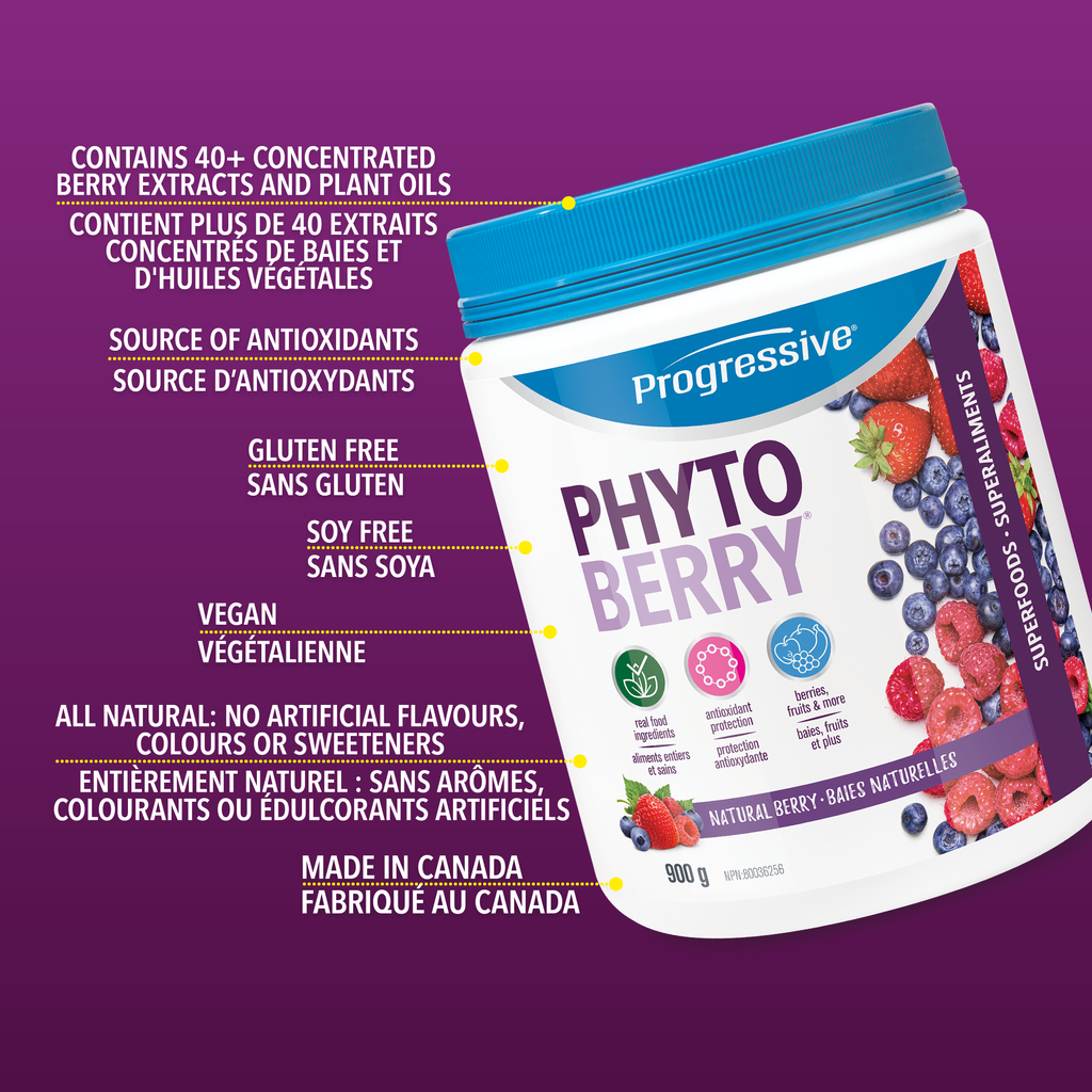 31001382 Progressive PhytoBerry Powder 3306 Phytoberry_900g_Key Benefits