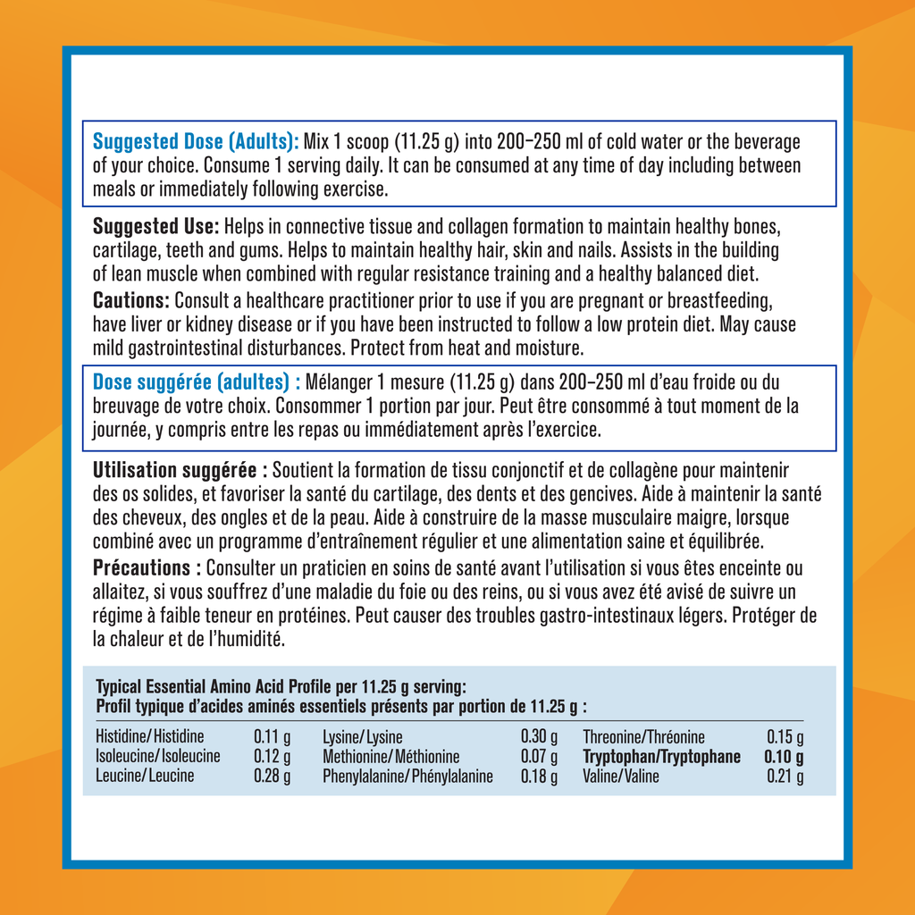 31000434 Progressive Complete Collagen 10 g 3417 Complete Collagen Citrus Twist 250g_Cautions_Suggested Use