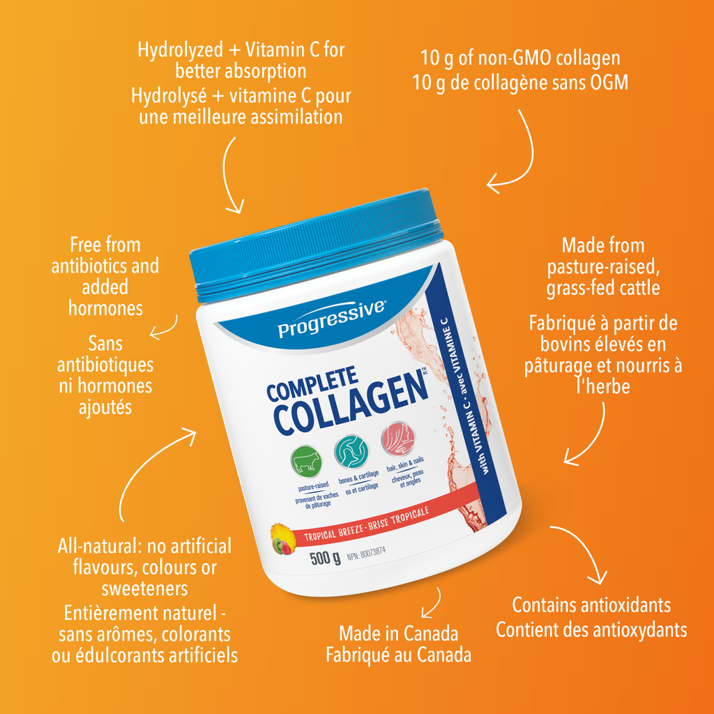 31001483 Progressive Complete Collagen 10 g 3420 Complete Collagen Tropical Breeze 500g_Key Benefits