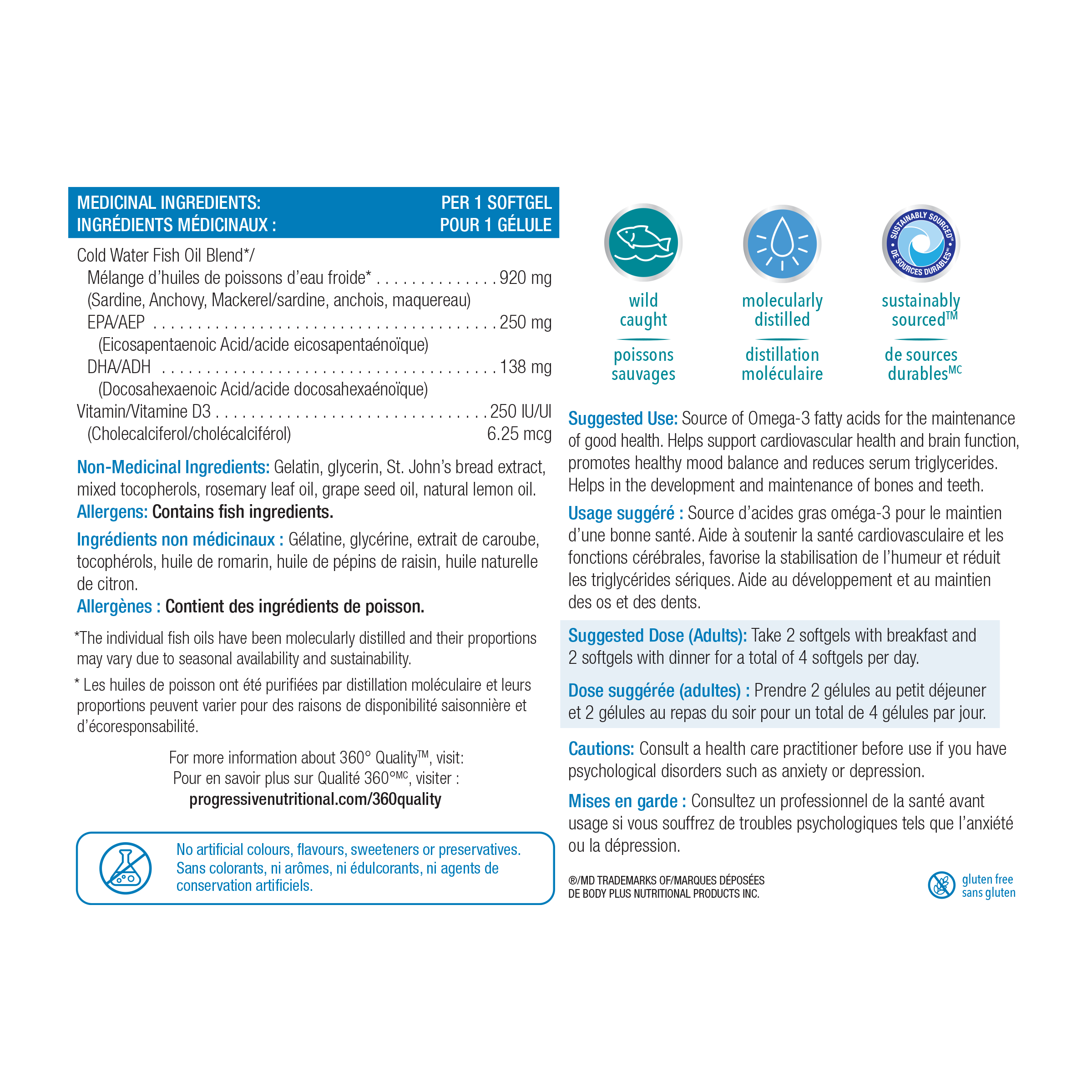 31001416 Progressive OmegEssential + D - Softgels, 60 ct 3627_V23_PRO_OmegEssential+D_NFP