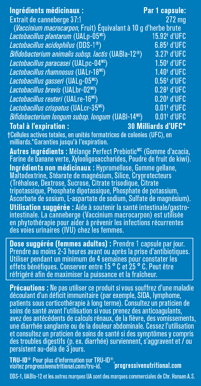 31001787 Progressive Perfect Probiotic Women's Support 30 Billion 30 Capsules PV1019_NFP2