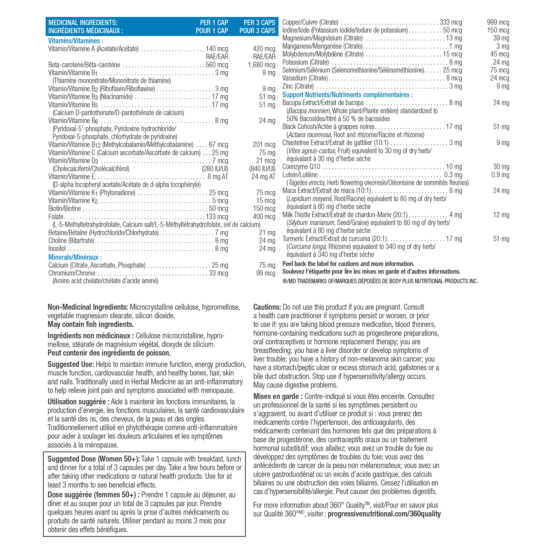 31001851 Progressive Multivitamin For Women 50+ PV1183_NFP