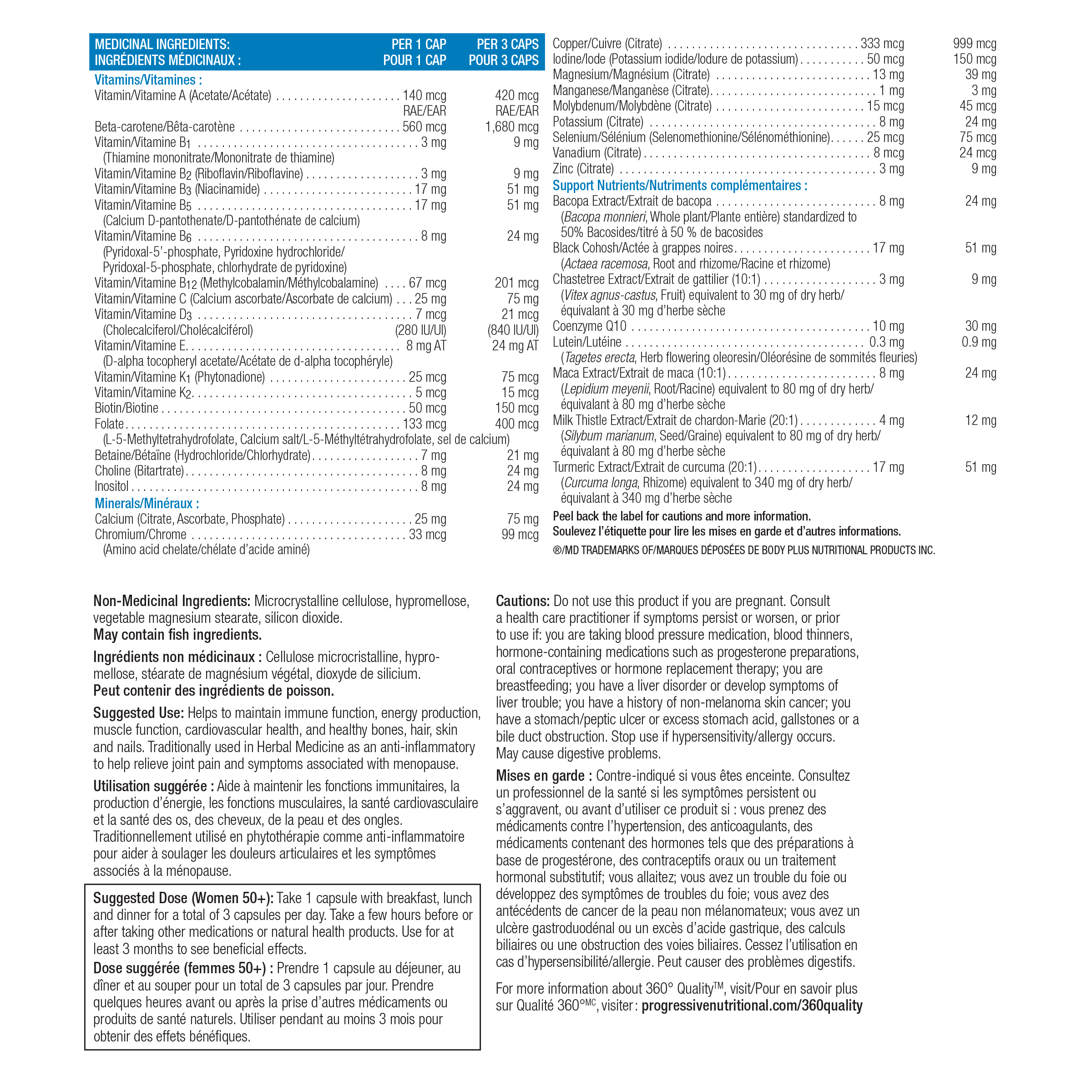 31001851 Progressive Multivitamin For Women 50+ PV1183_NFP