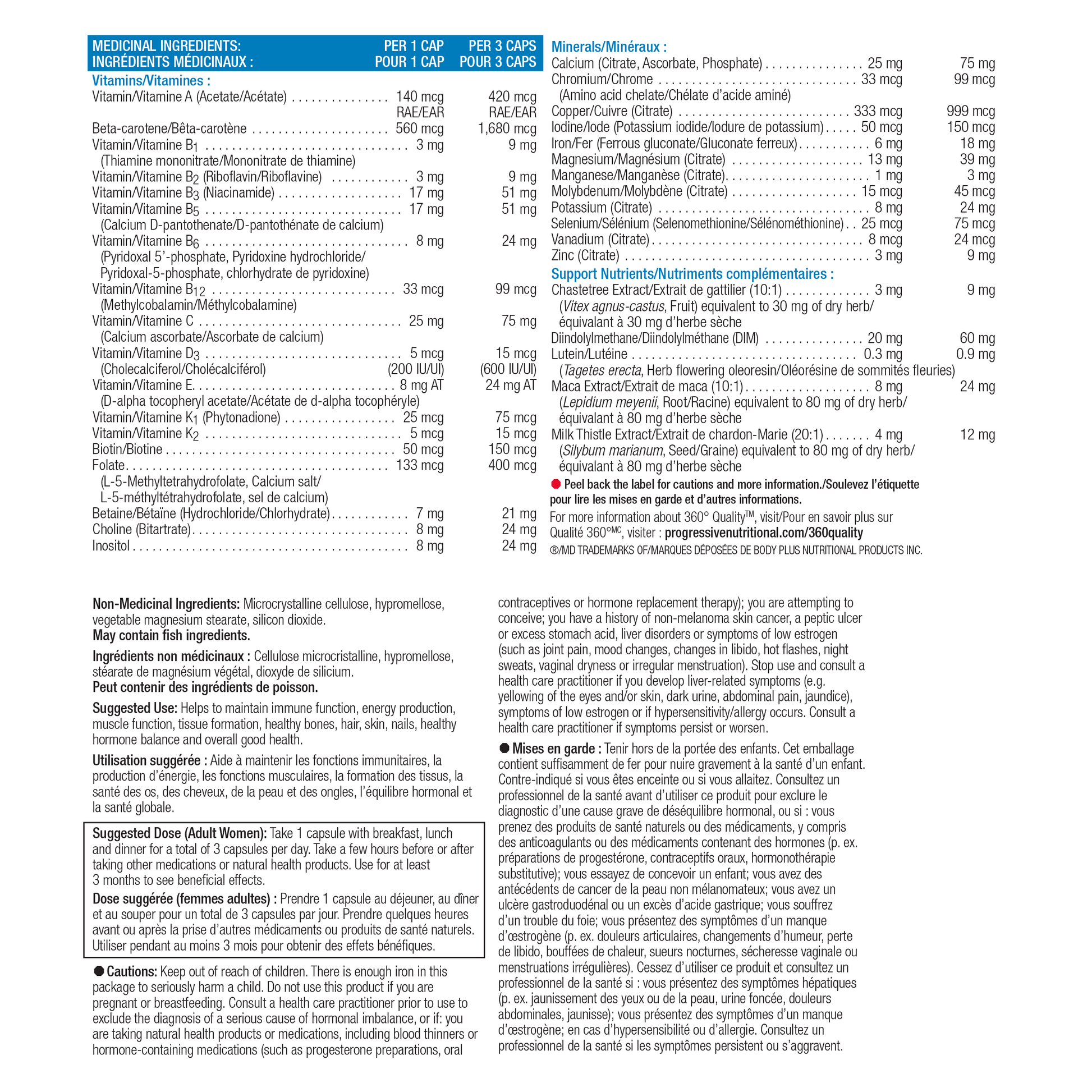 31001853 Progressive Multivitamin For Women PV1220_NFP