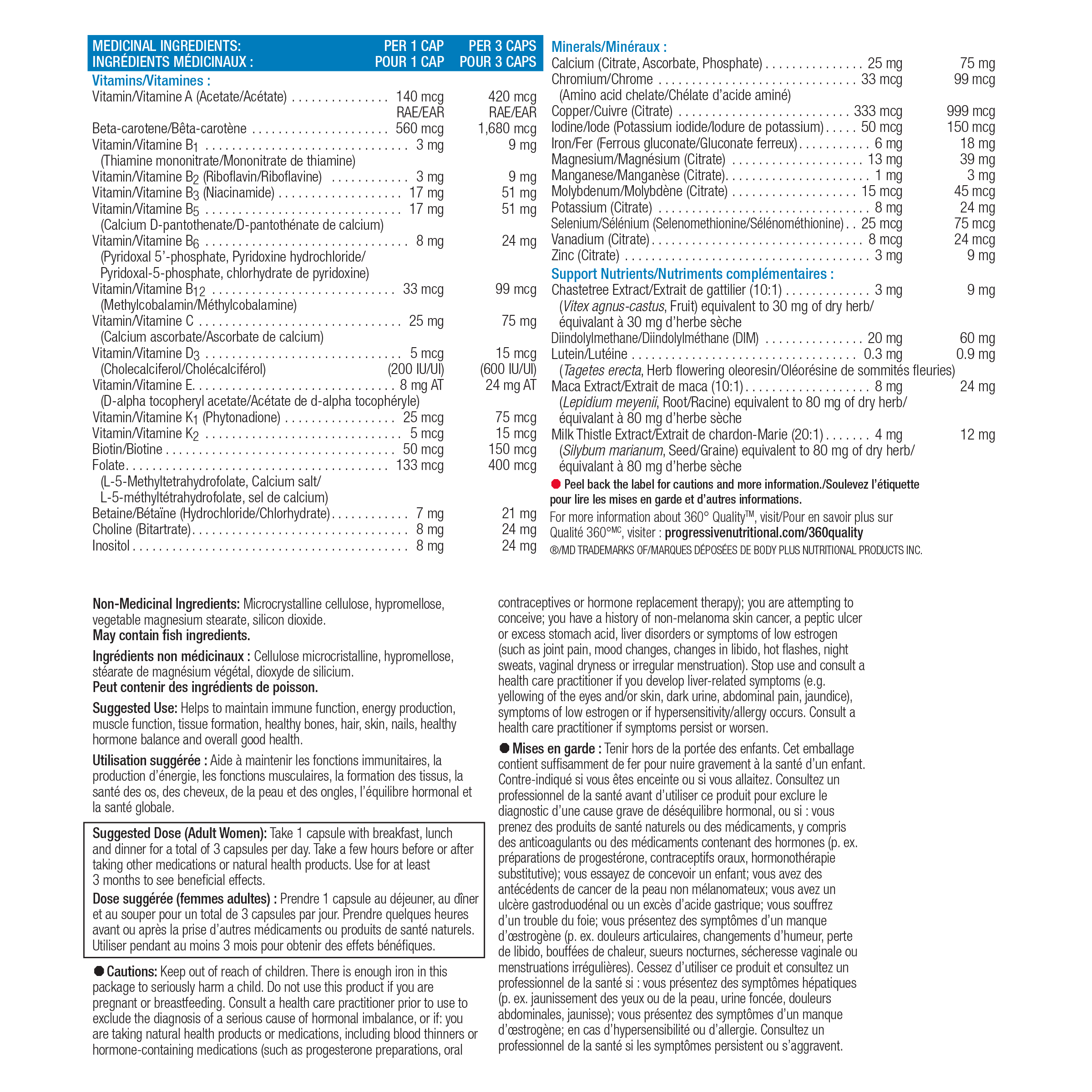 31001853 Progressive Multivitamin For Women PV1220_NFP