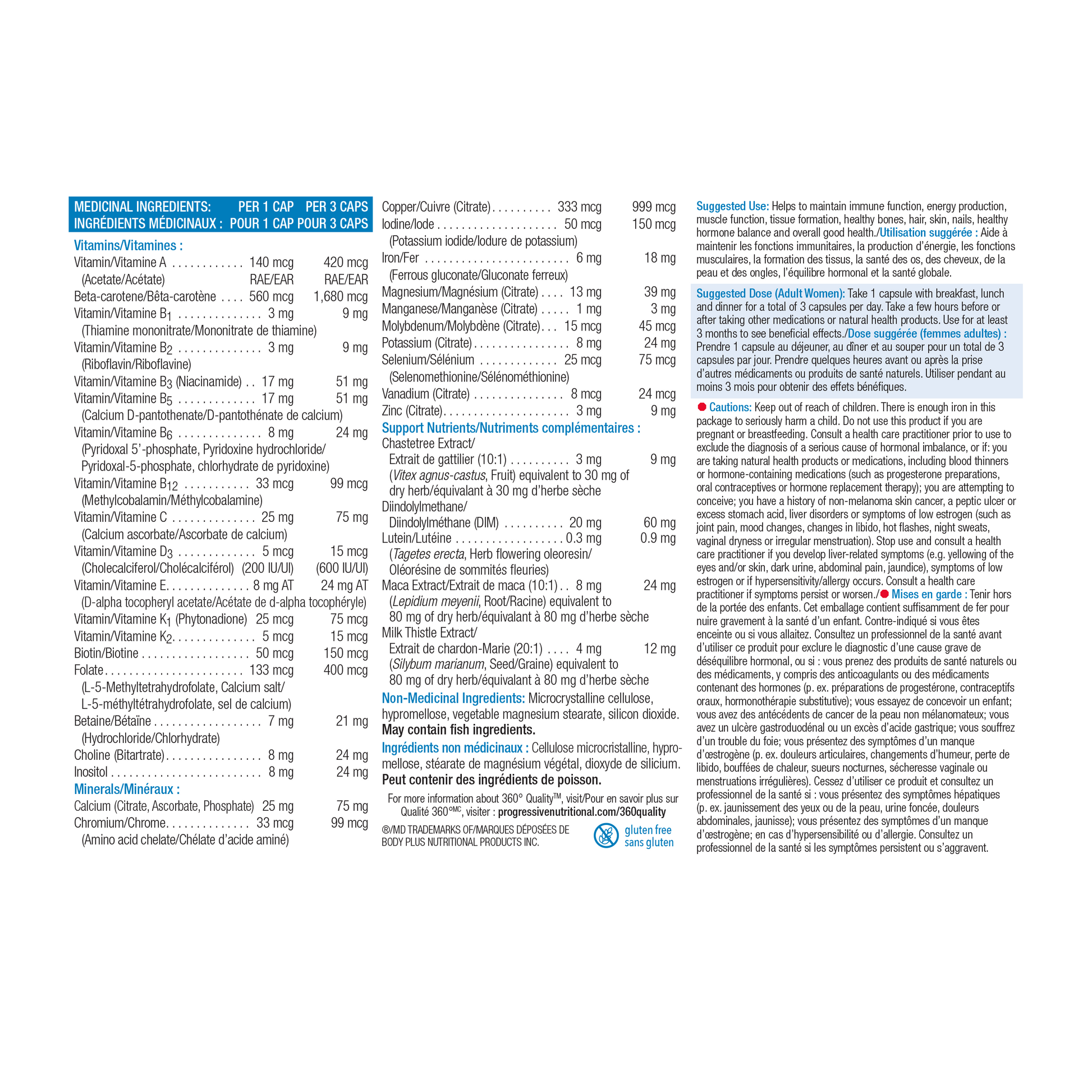 31001854 Progressive Multivitamin For Women PV1237_NFP