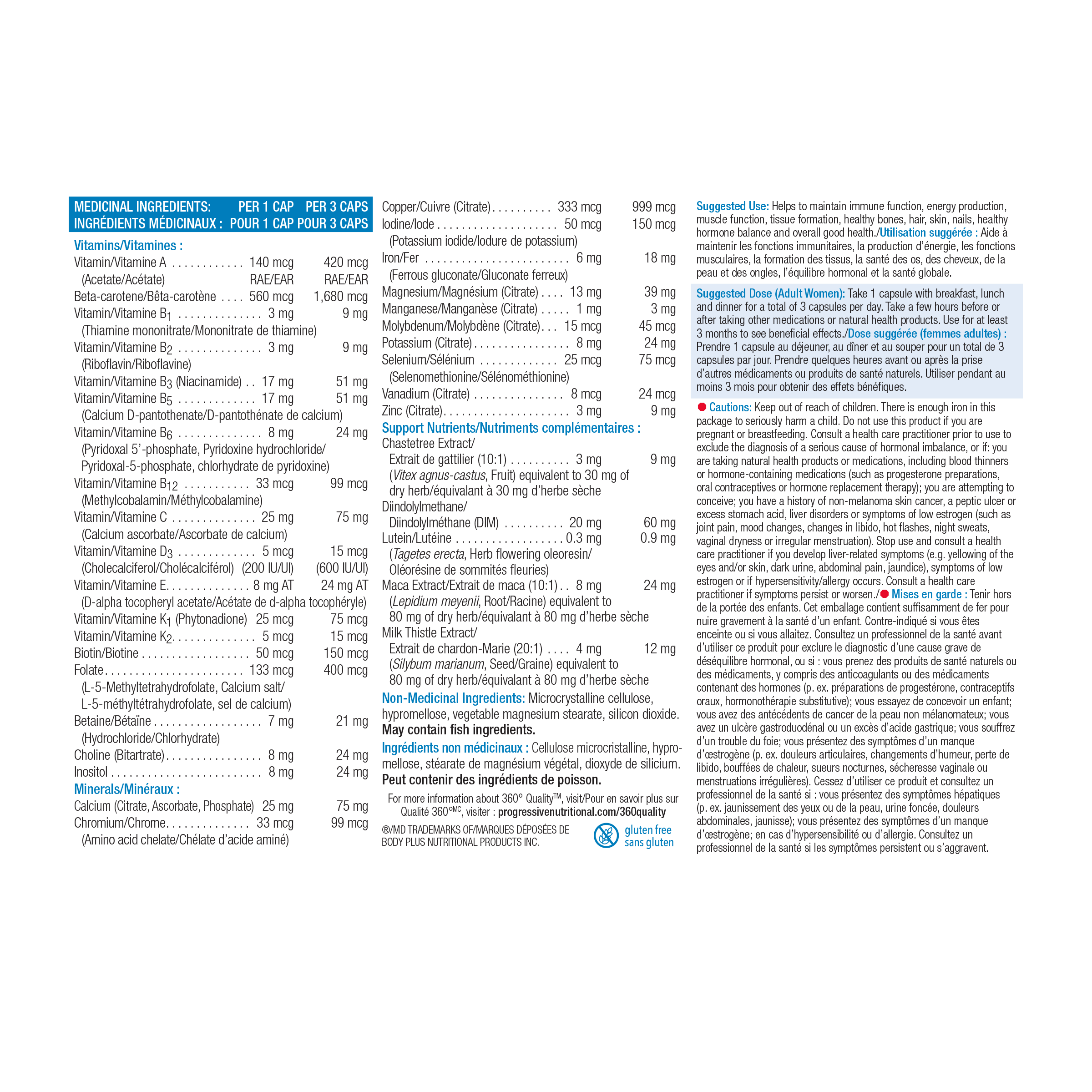 31001854 Progressive Multivitamin For Women PV1237_NFP