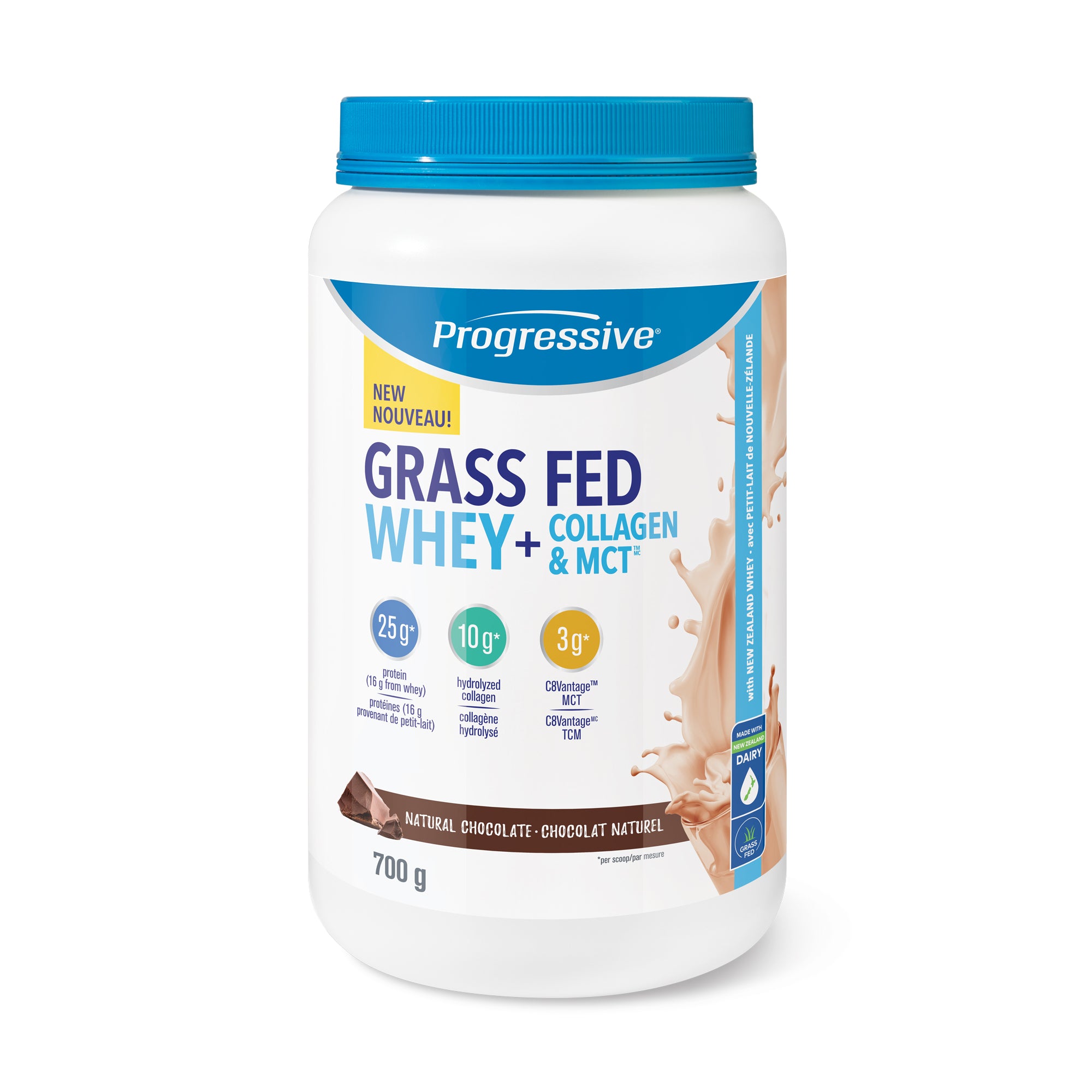 31001677 Progressive Grass Fed Whey + Collagen & MCT Chocolate Flavour 700 g PV3423_MAIN