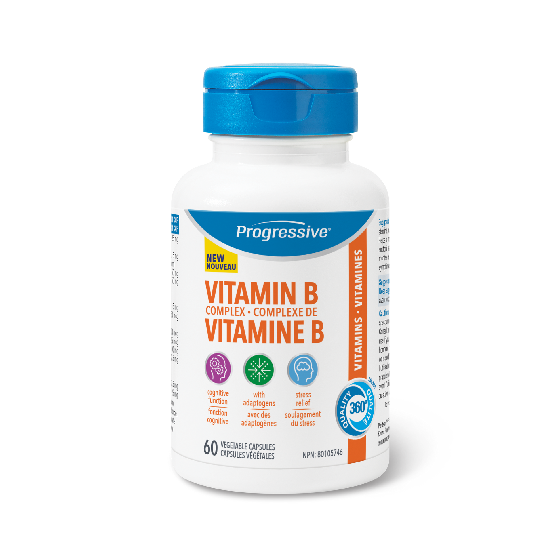 31002041 Progressive B-Complex with Rhodiola + L-Theanine 60 Capsules PV9855_MAIN