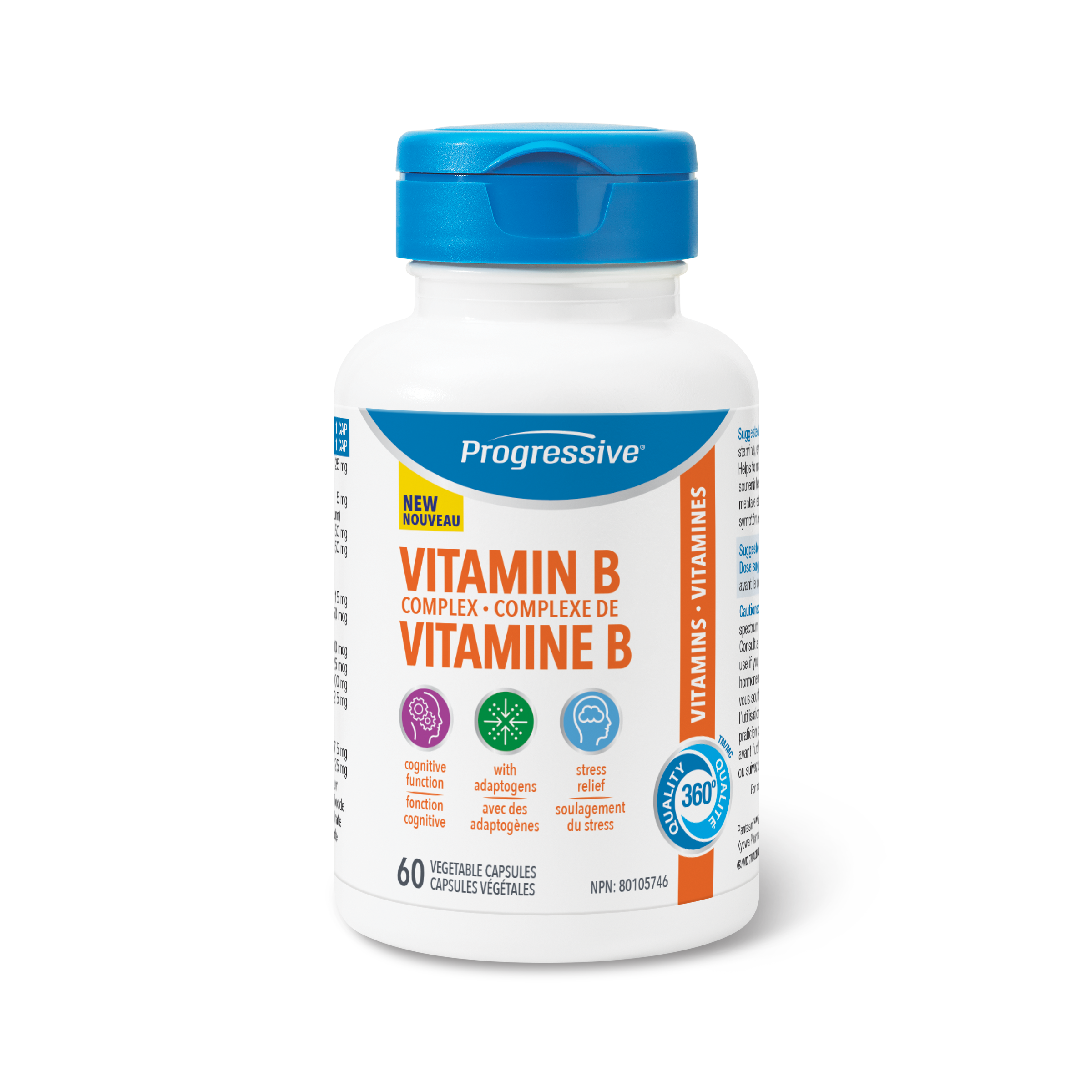 31002041 Progressive B-Complex with Rhodiola + L-Theanine 60 Capsules PV9855_MAIN