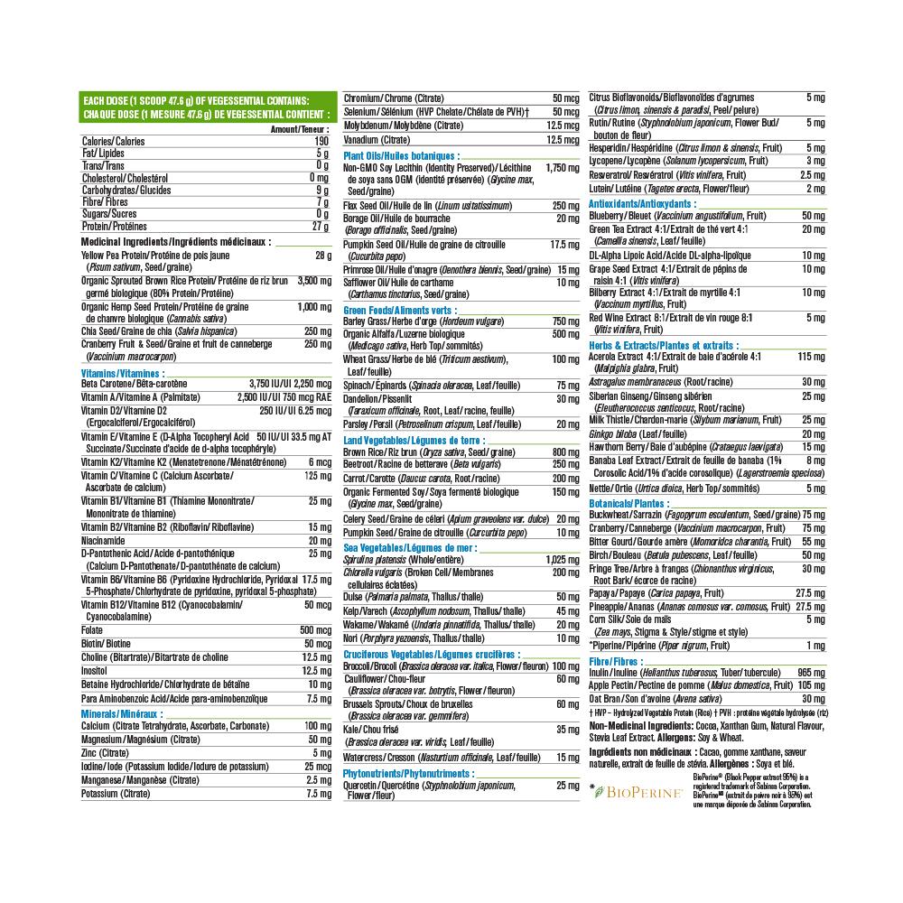 PV3385 Vegessential Chocolate Label