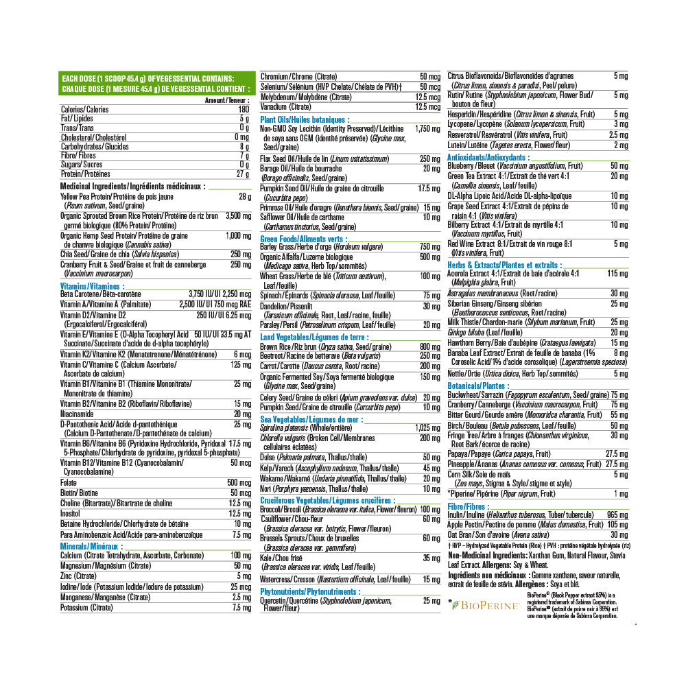 PV3389 Vegessential Van Chai Label